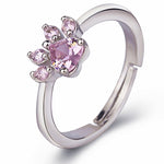 Set di Gioielli con Zampa in Oro Rosa – 4 Pezzi con Cuore in Zirconia (Anello, Collana, Orecchini, Bracciale), immagine 9 - Emma e Gemma