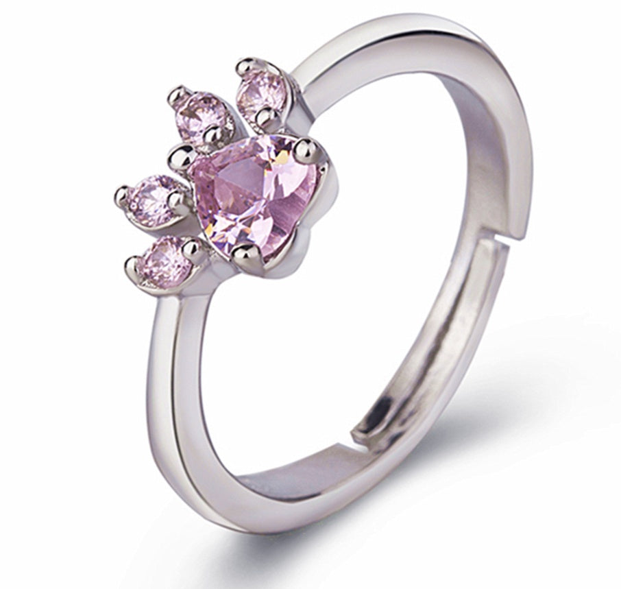 Set di Gioielli con Zampa in Oro Rosa – 4 Pezzi con Cuore in Zirconia (Anello, Collana, Orecchini, Bracciale), immagine 9 - Emma e Gemma