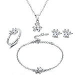 Set di Gioielli con Zampa in Oro Rosa – 4 Pezzi con Cuore in Zirconia (Anello, Collana, Orecchini, Bracciale), immagine 13 - Emma e Gemma