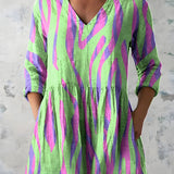Laura | Blusa Lunga con Scollatura a V – Perfetta per l'Autunno