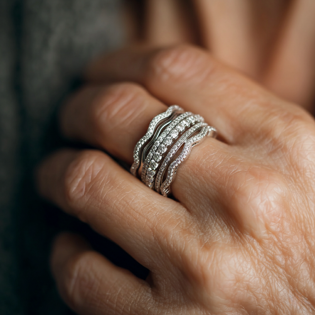 Anello in Zirconia Vintage a Strati, immagine 4 - Emma e Gemma