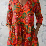 Ilaria | Blusa Lunga con Scollo a V – Perfetta per l'Autunno