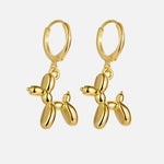 Orecchini Huggie in Oro con Charm Mini Cagnolino - Emma e Gemma