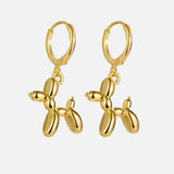 Orecchini Huggie in Oro con Charm Mini Cagnolino - Emma e Gemma