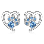 Orecchini a forma di zampa e cuore con Zirconia, immagine 2 - Emma e Gemma