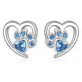 Orecchini a forma di zampa e cuore con Zirconia, immagine 2 - Emma e Gemma