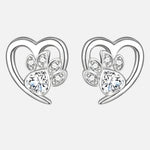 Orecchini a forma di zampa e cuore con Zirconia, immagine 3 - Emma e Gemma