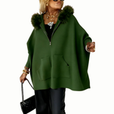 Carlotta - Poncho-Cape Rosa, Eleganza Calda