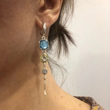 Orecchini a Croce di Pietra Blu, immagine 2 - Emma e Gemma
