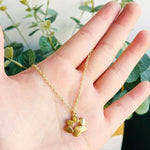Collana Placcata in Oro con Charm a Forma di Zampa - Emma e Gemma