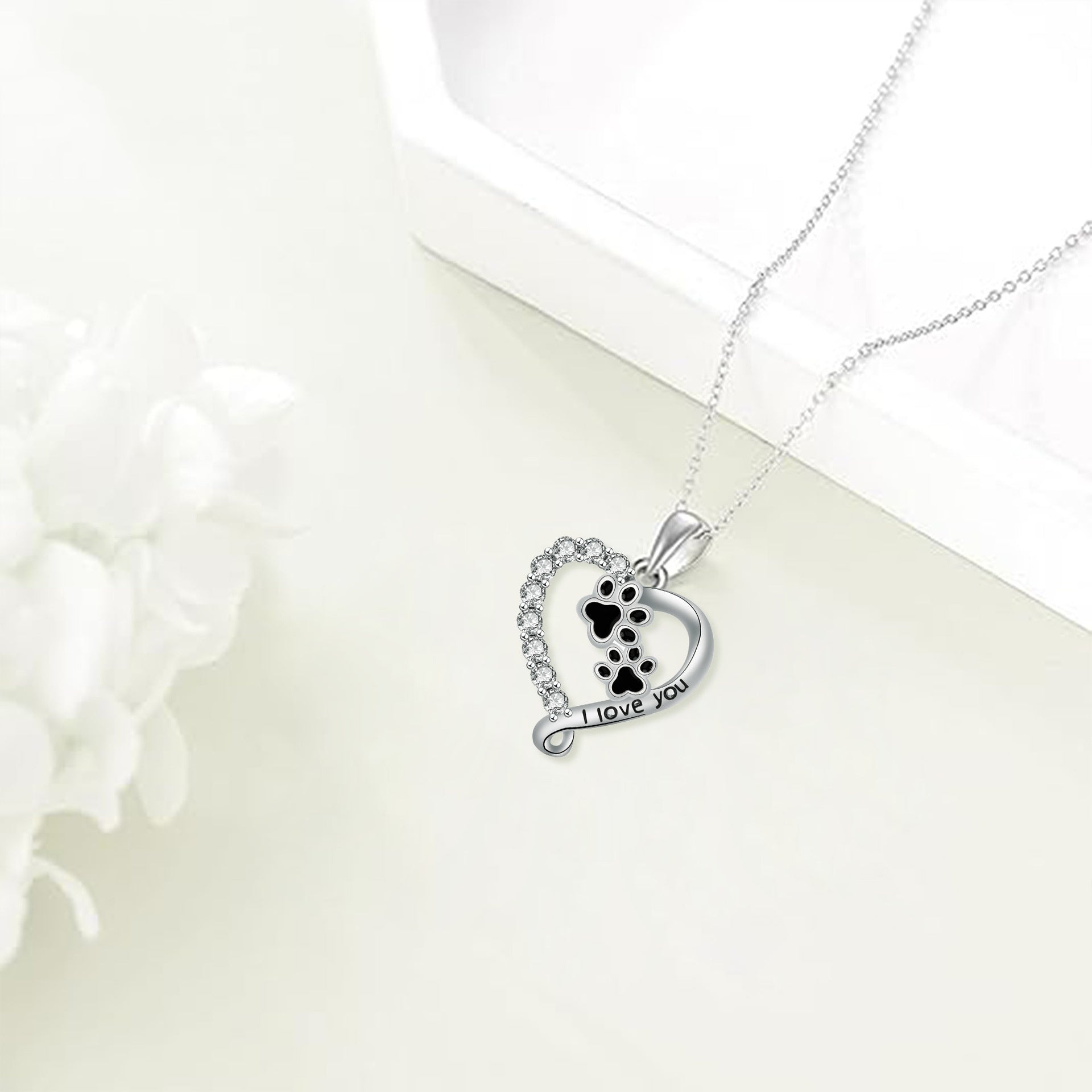 Collana con Pendente a Forma di Cuore e Zampa, immagine 2 - Emma e Gemma