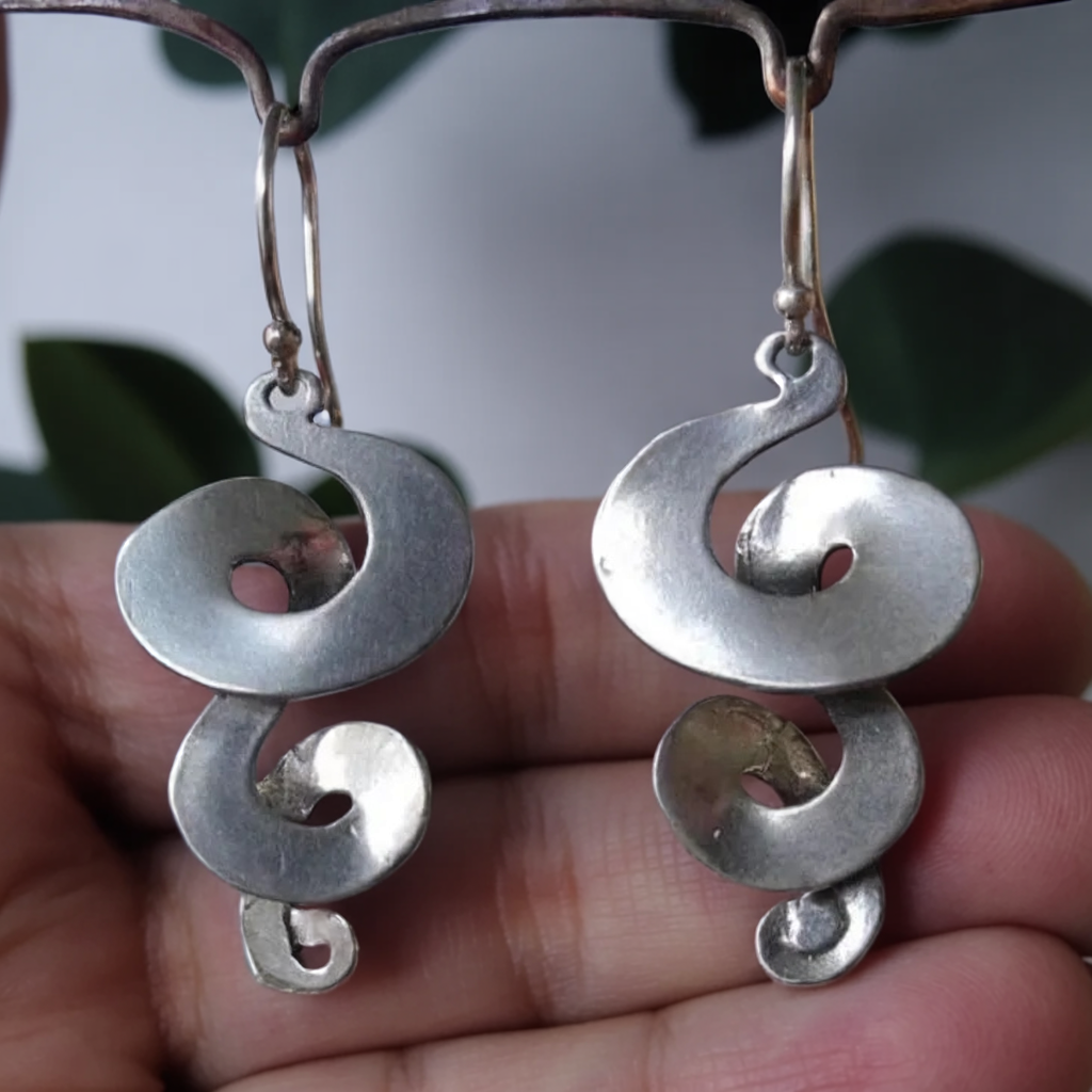 Orecchini Spiralati Vintage in Argento - Emma e Gemma