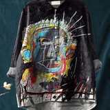Gaia | Maglietta Casual di Arte di Pittura Astratta Vintage