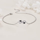 Bracciale con Ciondolo Simbolo Infinito e Impronta di Animale Domestico con Zirconia, immagine 3 - Emma e Gemma