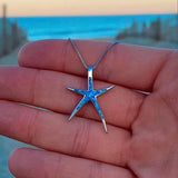 Collana in Opale Blu e Stella Marina in Argento, immagine 2 - Emma e Gemma