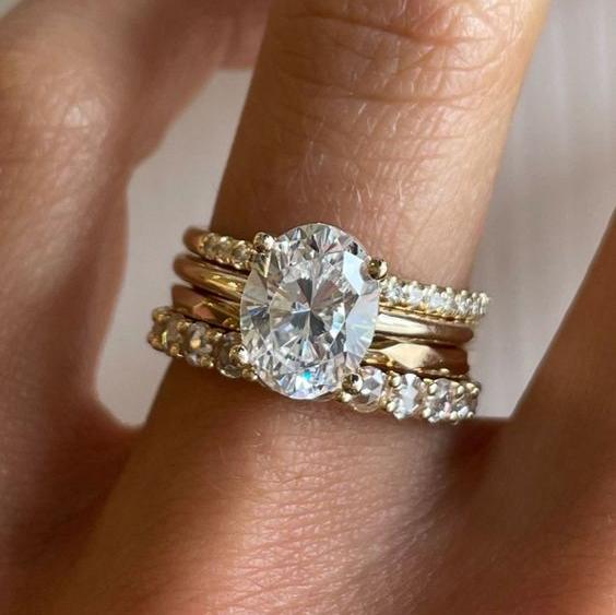 Set di Anelli Vintage in Zirconia Brillante - Emma e Gemma
