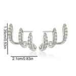 Orecchini Eleganti con Strass a Tre Artigli, immagine 6 - Emma e Gemma