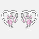 Orecchini a forma di zampa e cuore con Zirconia, immagine 6 - Emma e Gemma