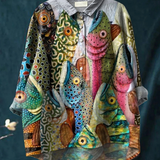 Chiara | Maglietta Casual in Stile Vintage con Pesce Divertente