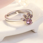 Set di Gioielli con Zampa in Oro Rosa – 4 Pezzi con Cuore in Zirconia (Anello, Collana, Orecchini, Bracciale), immagine 5 - Emma e Gemma