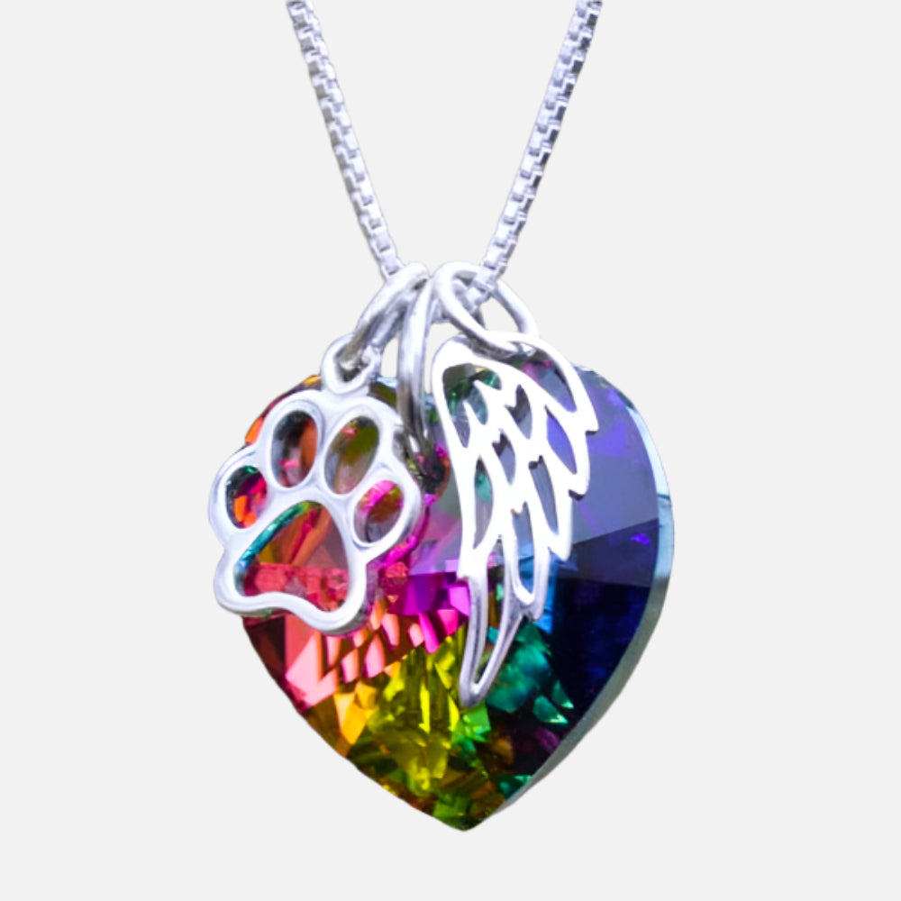 Collana Memoriale Arcobaleno con Pendente a Cuore, immagine 3 - Emma e Gemma