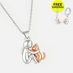 Collana con Pendente a Forma di Gatto con Orecchini in Omaggio – Offerta a Tempo Limitato - Emma e Gemma