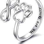 Anello Artigianale con Zampa e Cuore – Regolabile in Argento Sterling 925, immagine 14 - Emma e Gemma