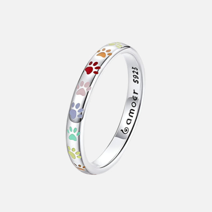 Anello in Argento Sterling con Design a Zampa - Emma e Gemma