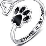 Anello Artigianale con Zampa e Cuore – Regolabile in Argento Sterling 925, immagine 13 - Emma e Gemma
