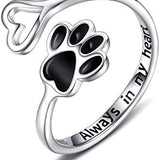 Anello Artigianale con Zampa e Cuore – Regolabile in Argento Sterling 925, immagine 13 - Emma e Gemma