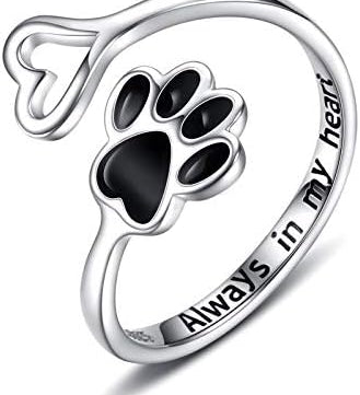 Anello Artigianale con Zampa e Cuore – Regolabile in Argento Sterling 925, immagine 13 - Emma e Gemma