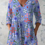 Francesca | Blusa Lunga con Scollatura a V – Perfetta per l'Autunno