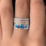 Anello di Meditazione Bohemiano in Zaffiro - Emma e Gemma