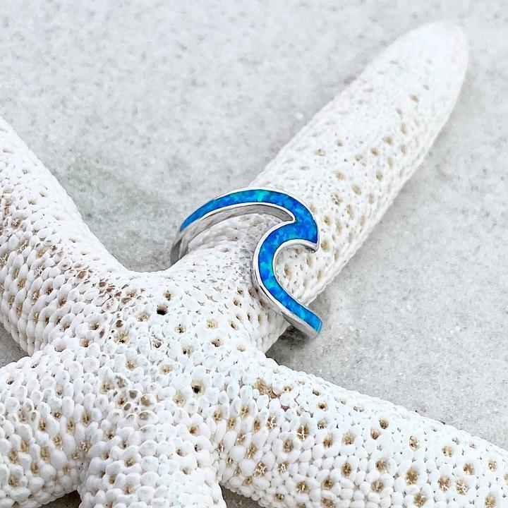 Anello Onda del Mare in Opale e Argento, immagine 3 - Emma e Gemma