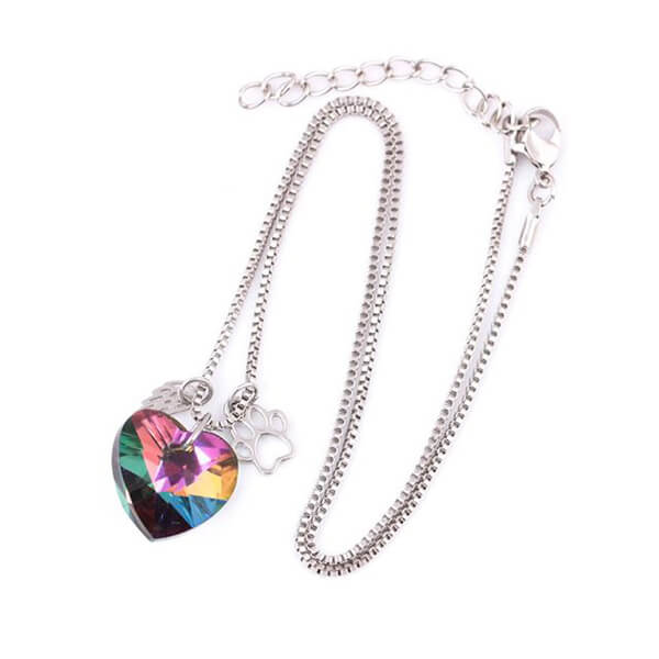 Collana Memoriale Arcobaleno con Pendente a Cuore, immagine 4 - Emma e Gemma