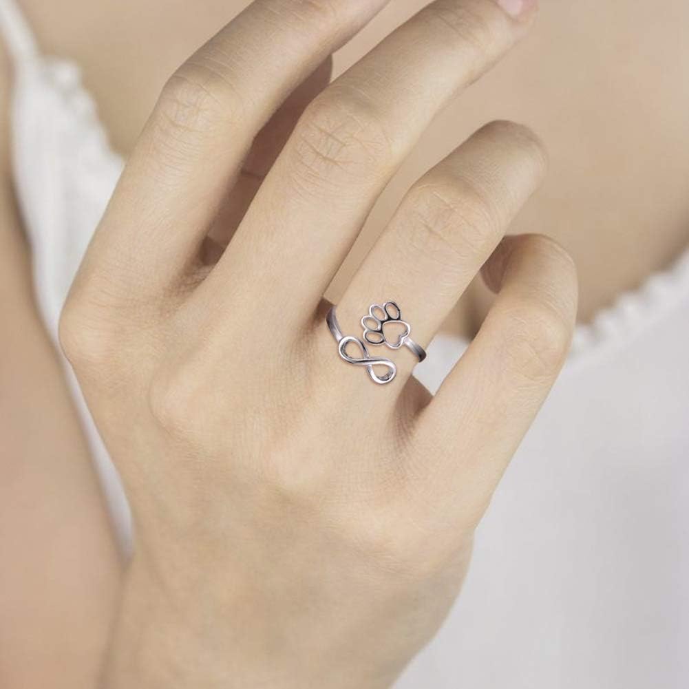 Anello Artigianale con Zampa e Cuore – Regolabile in Argento Sterling 925, immagine 8 - Emma e Gemma