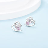 Orecchini a forma di zampa e cuore con Zirconia, immagine 5 - Emma e Gemma