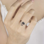 Anello Artigianale con Zampa e Cuore – Regolabile in Argento Sterling 925, immagine 12 - Emma e Gemma