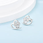 Orecchini a forma di zampa e cuore con Zirconia, immagine 4 - Emma e Gemma