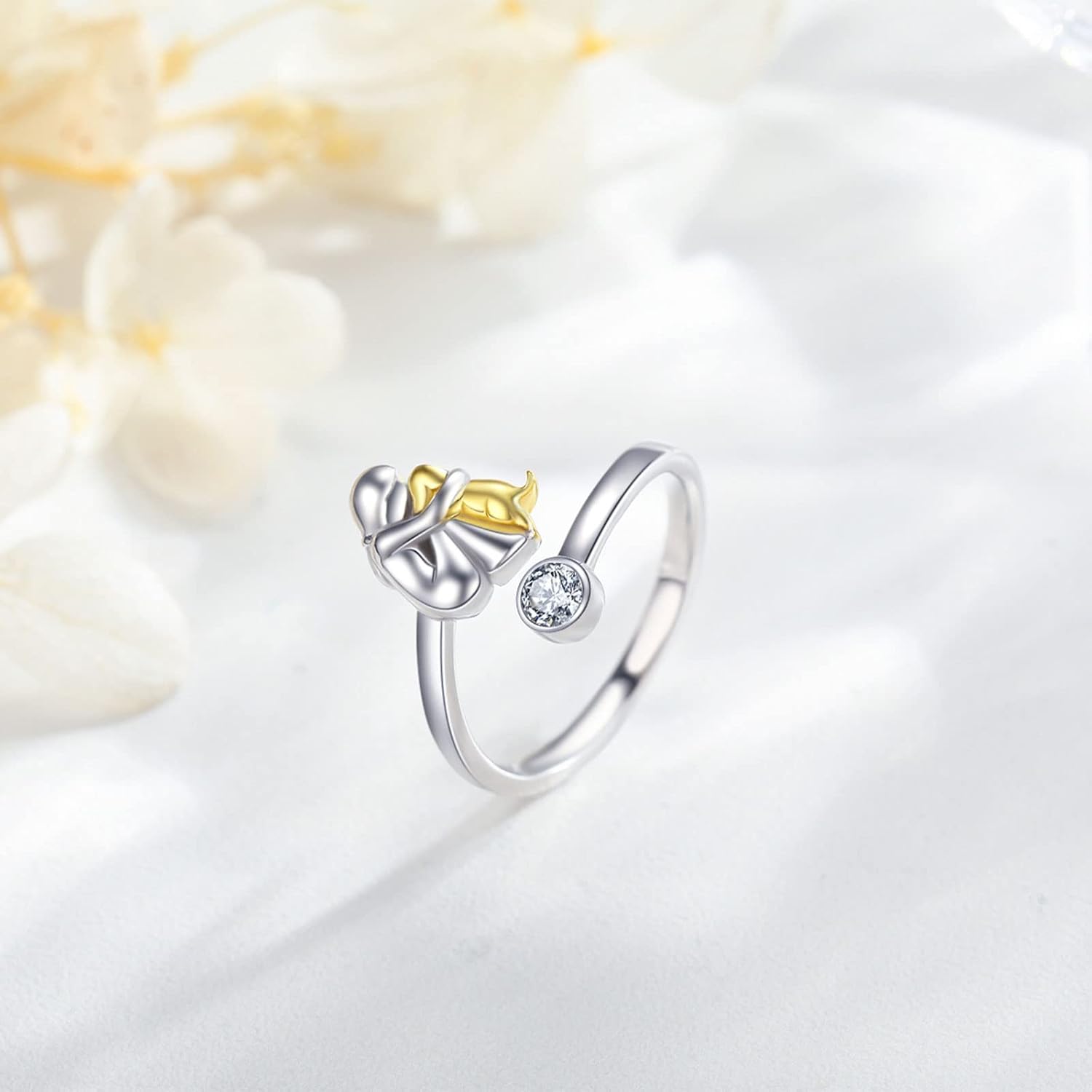 Anello in Argento Sterling 925 con Zirconia – Regolabile e Fatta a Mano, immagine 4 - Emma e Gemma