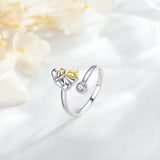 Anello in Argento Sterling 925 con Zirconia – Regolabile e Fatta a Mano, immagine 4 - Emma e Gemma