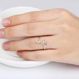Anello Artigianale con Zampa e Cuore – Regolabile in Argento Sterling 925, immagine 3 - Emma e Gemma