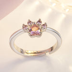 Set di Gioielli con Zampa in Oro Rosa – 4 Pezzi con Cuore in Zirconia (Anello, Collana, Orecchini, Bracciale), immagine 4 - Emma e Gemma