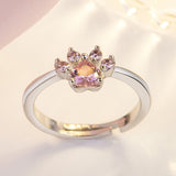 Set di Gioielli con Zampa in Oro Rosa – 4 Pezzi con Cuore in Zirconia (Anello, Collana, Orecchini, Bracciale), immagine 4 - Emma e Gemma