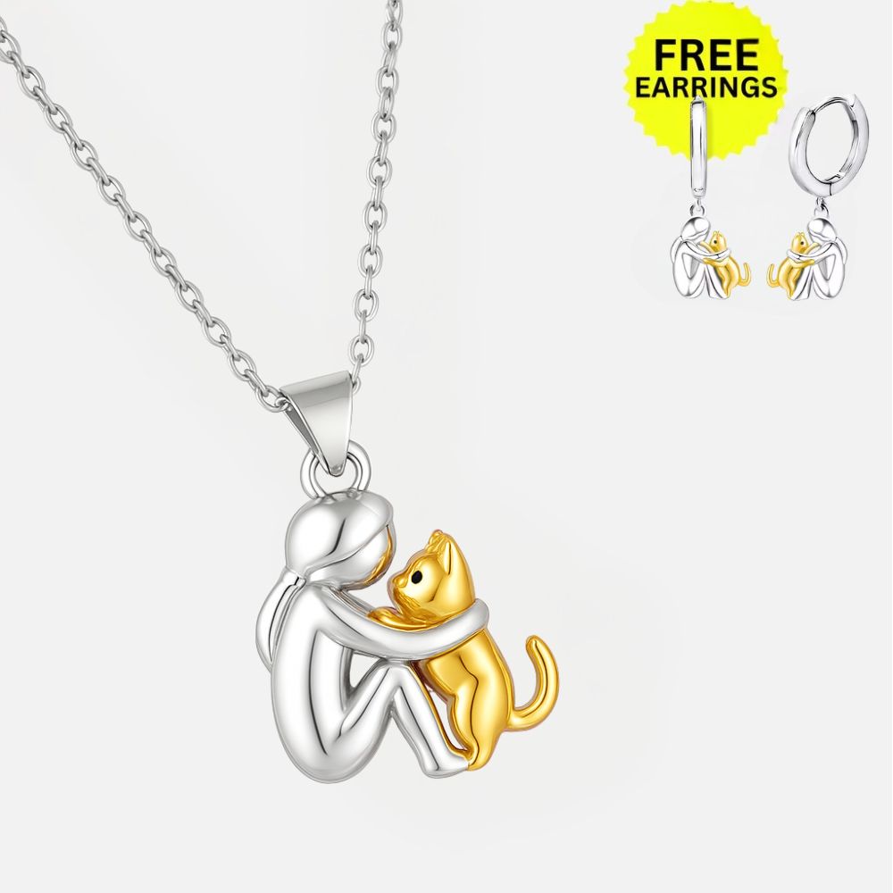 Collana con Pendente a Forma di Gatto con Orecchini in Omaggio – Offerta a Tempo Limitato, immagine 2 - Emma e Gemma