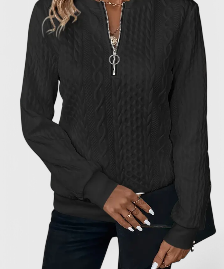Paola | Maglione in Maglia Zip Morbido