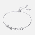 Bracciale in Argento Sterling con Stampa di Zampa – Misura Regolabile, immagine 2 - Emma e Gemma