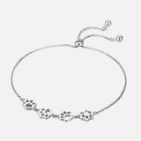 Bracciale in Argento Sterling con Stampa di Zampa – Misura Regolabile, immagine 2 - Emma e Gemma