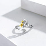 Anello in Argento Sterling 925 con Zirconia – Regolabile e Fatta a Mano, immagine 3 - Emma e Gemma