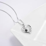 Collana con Zampa e Cuore con Charm dell'Infinito - Emma e Gemma